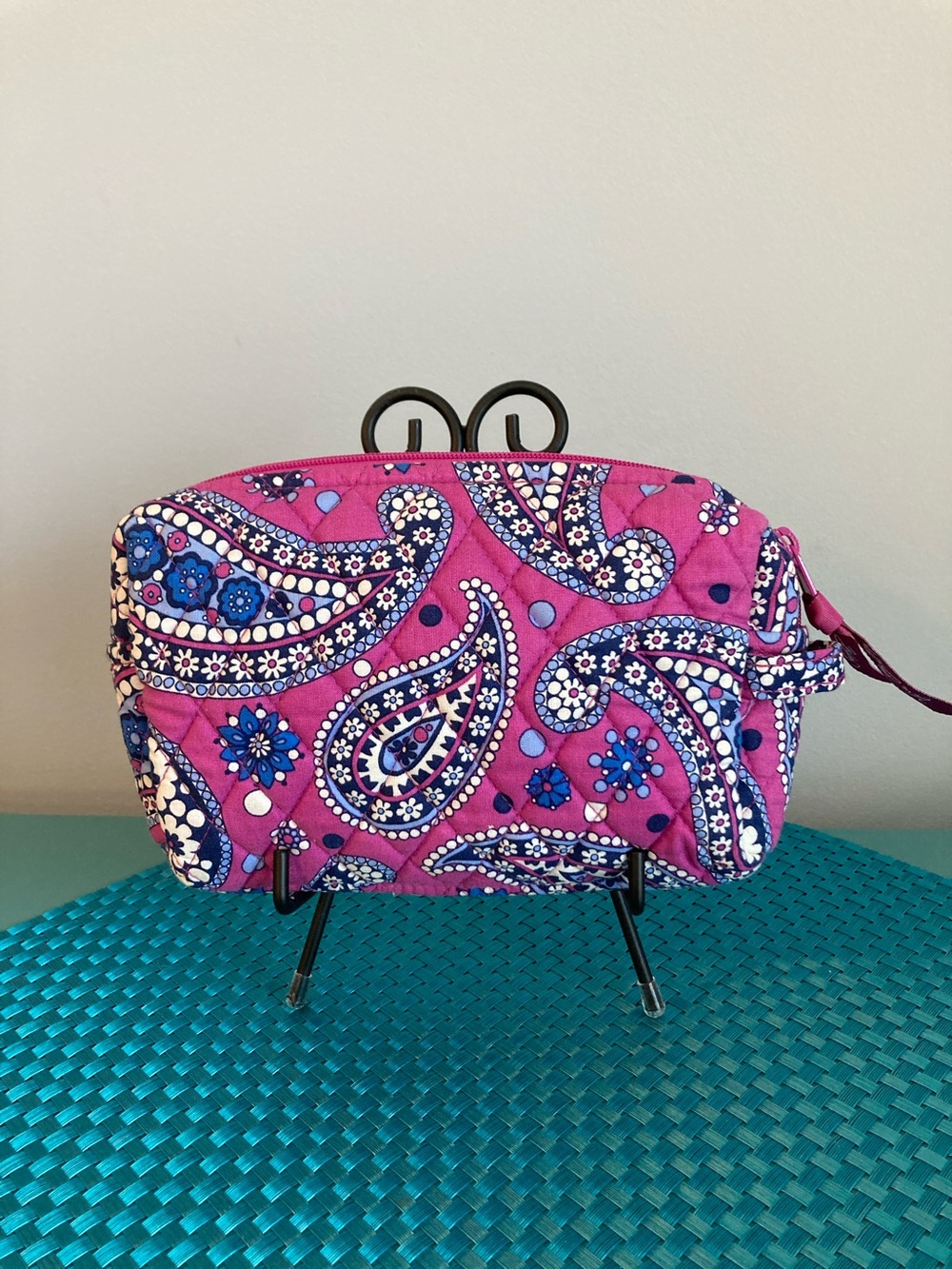 NWOT Vera Bradley Quilted Cosmetic Pouch Boysenberry